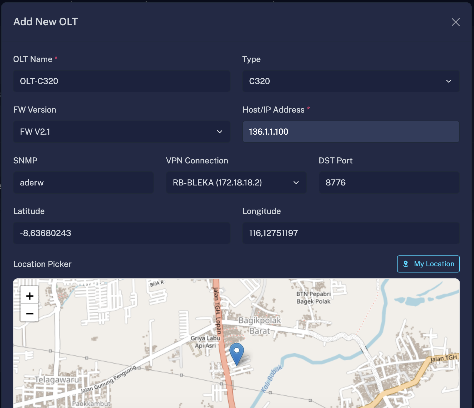 OLT Generic Settings